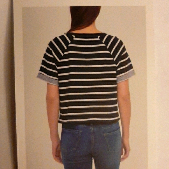 Calvin Klein Jeans Terry striped crop top - Picture 2 of 4